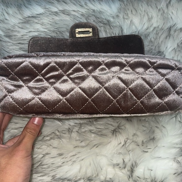 Shoulder bag Quilted velvet flap bag Brown purse chain strap bag - Picture 4 of 12